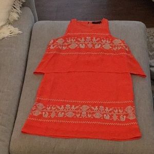 Women’s THML dress, orange, sleeveless, size small